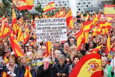 Madrid, Manifestação contra lei da amnistia 