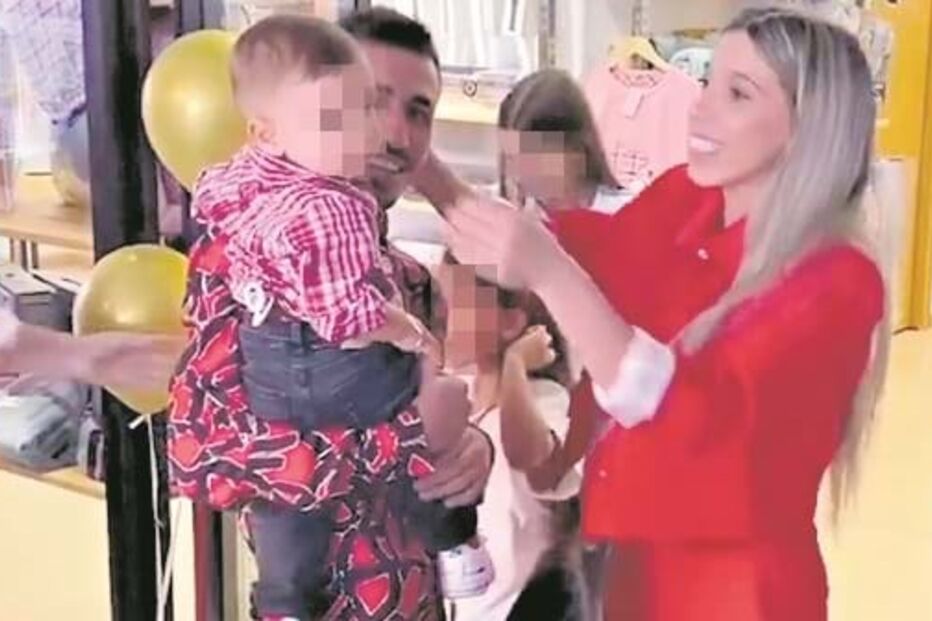 Sónia de Jesus e Vitó com os filhos