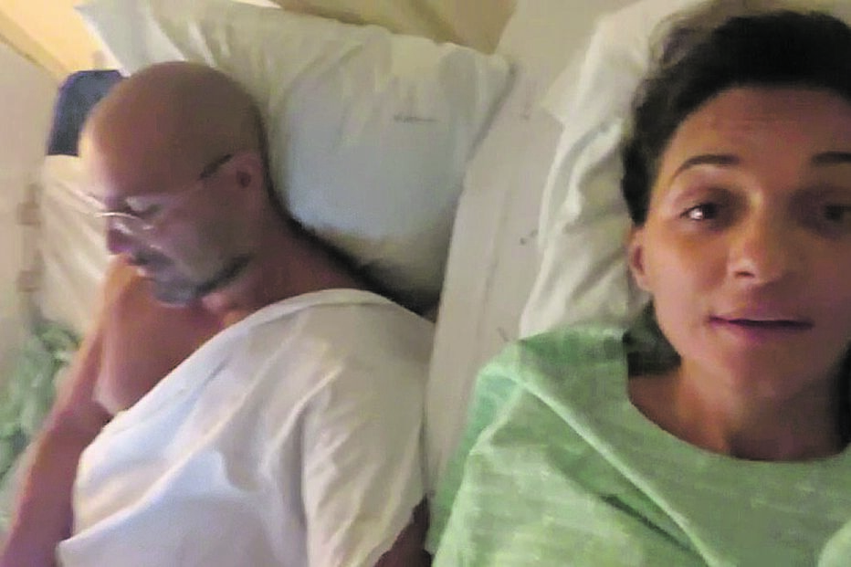 Melão e a namorada no hospital