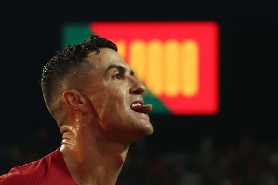 Cristiano Ronaldo no jogo com a Eslováquia