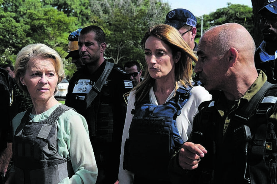 Israel: Ursula von der Leyen e a líder do Parlamento Europeu, Roberta Metsola, visitaram Kfar Azza