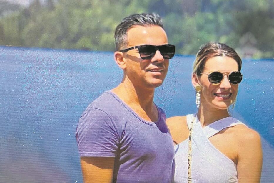 António Casinhas e a namorada no Lago Bled, na Eslovénia