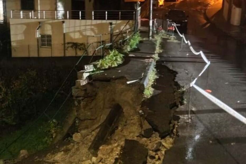 Mau tempo provoca aluimento de estrada em Guimarães