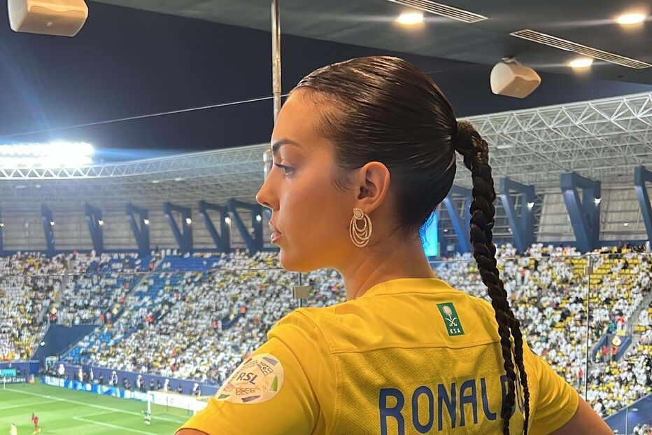 Georgina Rodriguez a ver o jogo