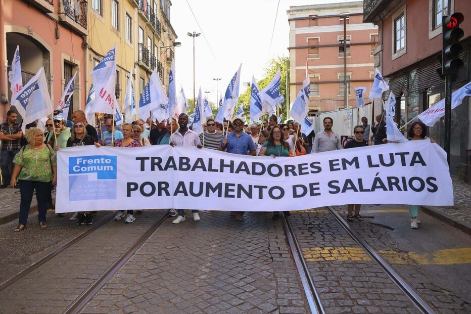 Frente Comum em protesto
