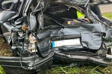 Colisão rodoviária na A1 junto à saída para a Mealhada