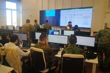 Militares durante uma das missões criadas para o exercício que decorreu durante a semana