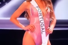 Marina Machete no palco do Miss Universo