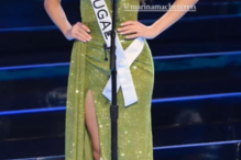 Marina Machete no palco do Miss Universo