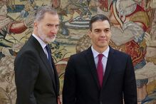 Pedro Sánchez e o rei Filipe VI