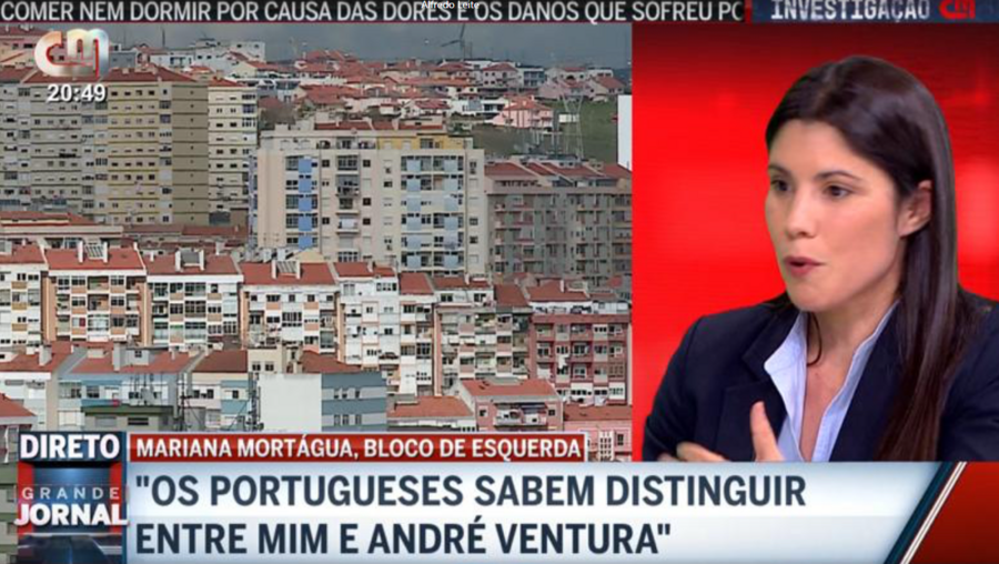 Líder: 1,2 milhões acompanham entrevista a Mariana Mortágua na CMTV