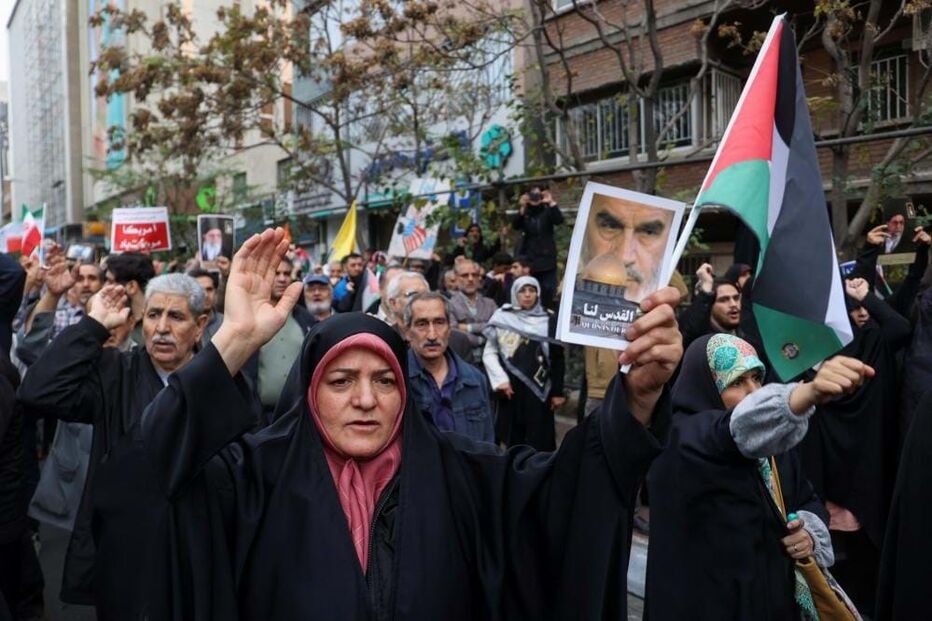 Manifestantes protestam no Irão contra autoridades israelitas