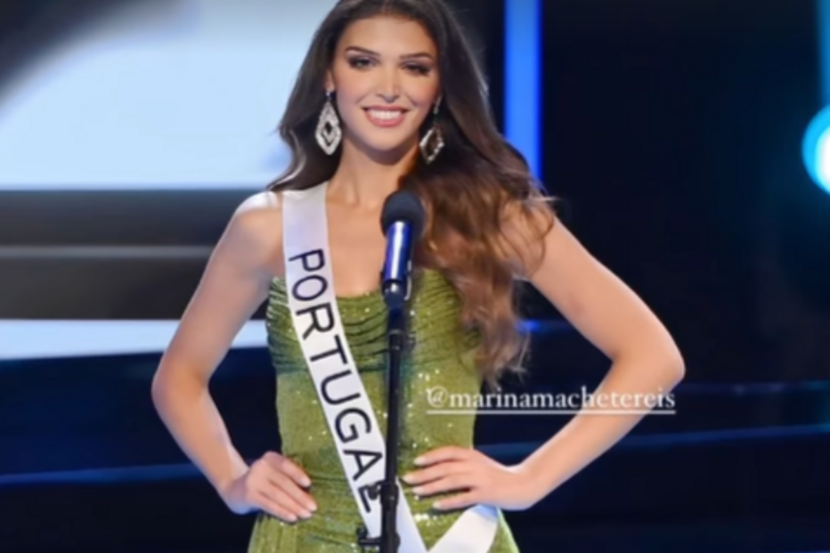 Marina Machete no palco do Miss Universo