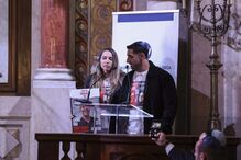 Oração na sinagoga de Lisboa