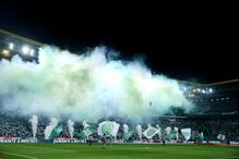 Adeptos do Sporting antes do clássico com o FC Porto