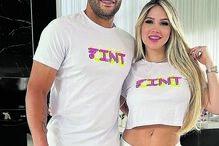 Hulk e a companheira, Camila Ângelo