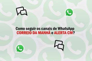 Veja como seguir os canais Correio da Manhã e ALERTA CM no WhatsApp
