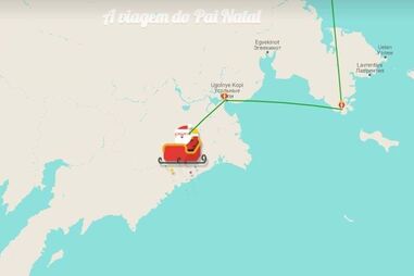 Pai Natal já saiu do Polo Norte