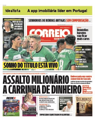 Segunda-feira, 21 de março de 2022 - Capas - Jornal Record