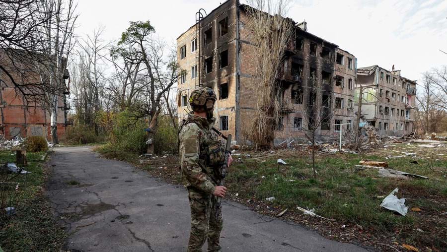 Soldado ucraniano em Donetsk
