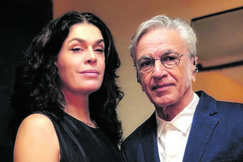 Caetano Veloso com a mulher, Paula Lavigne
