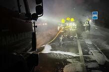 Carro incendeia-se na Variante Nascente de Famalicão