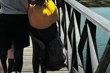 Maria Cerqueira Gomes com o namorado		