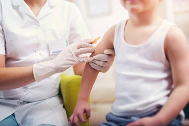 Vacinação, vacina, criança, médico, x