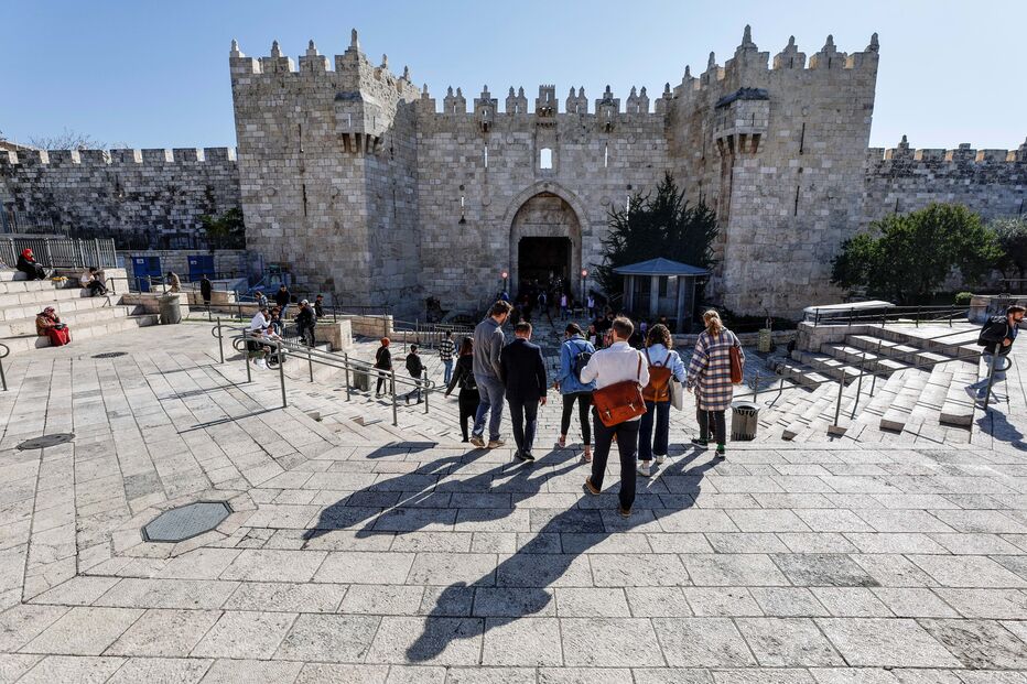 Porta de Damasco, na Cidade Velha de Jerusalém