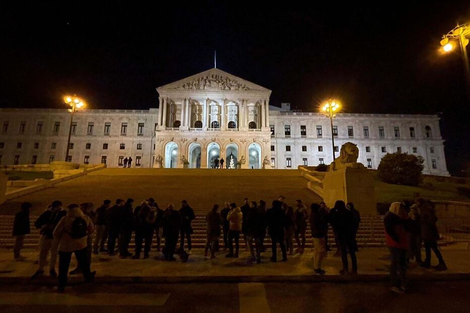 Manifestação da PSP em frente à Assembleia da República por melhores condições de trabalho