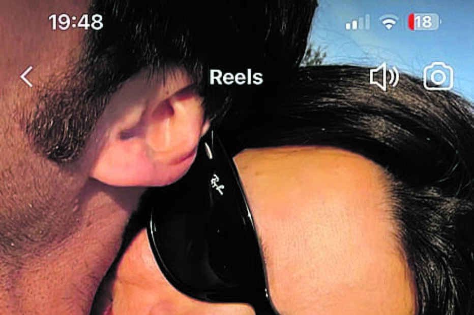 Maria Cerqueira Gomes com o namorado	