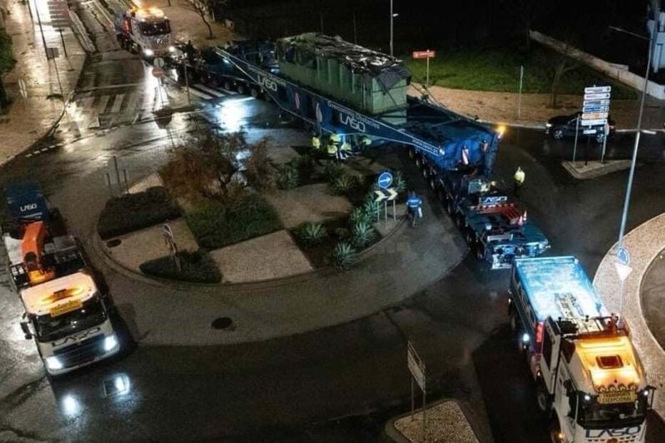 Transporte de 72 metros passa por várias localidades portuguesas rumo ao Porto de Setúbal