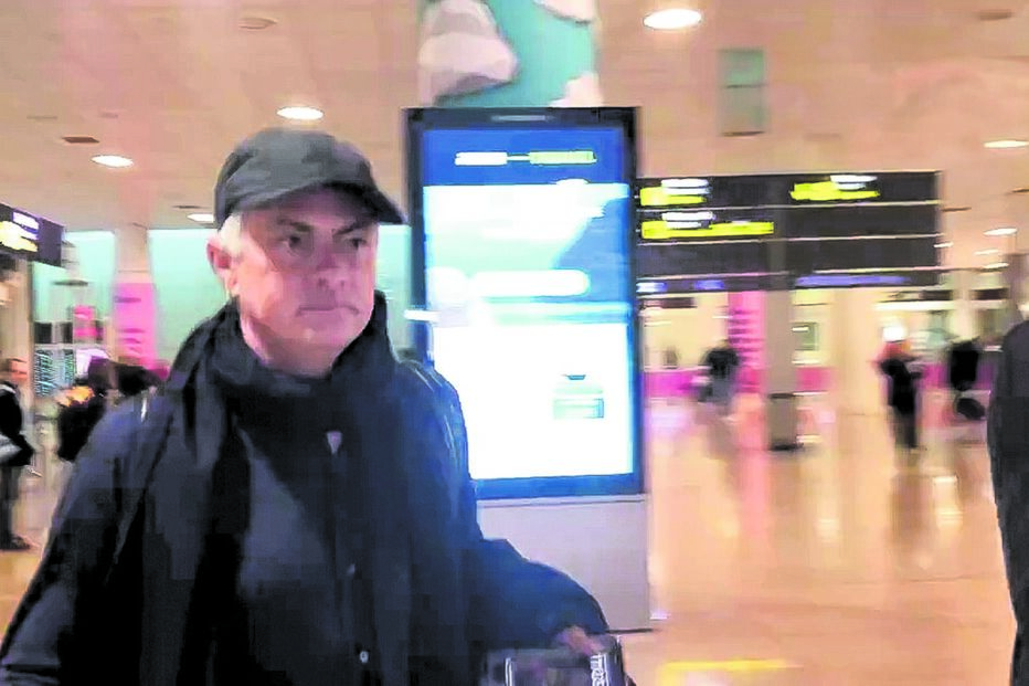 José Mourinho no Aeroporto de Barcelona
