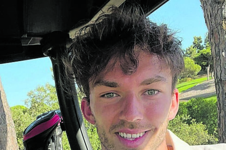 Francisca Cerqueira Gomes e Pierre Gasly