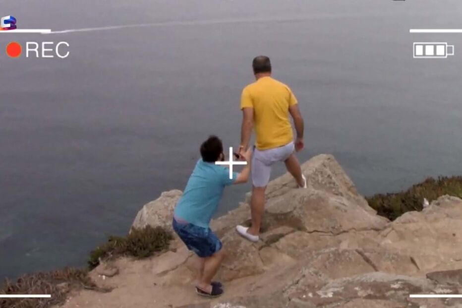 Imagens do episódio que mostra concorrentes da SIC em zonas perigosas no Cabo da Roca, no concelho de Sintra 