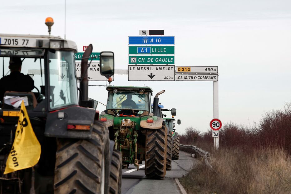 Protesto de agricultores em França