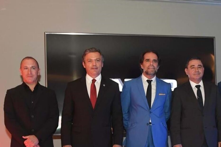 Custódio Correia, Pedro Calado, Miguel Albuquerque; José Avelino Aguiar Farinha