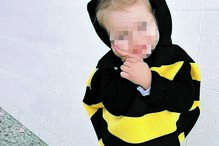 Fernando Daniel e a noiva, Sara Vidal, vestiram a filha Matilde de abelha 