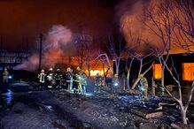 Ataque de drones russos em Kharkiv