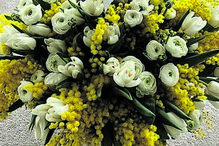 O ramo de flores que Inês Degener Tomaz recebeu de Bernardo Silva