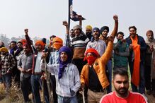 Agricultores indianos em protesto
