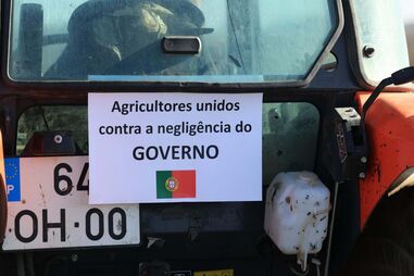 Protesto dos agricultores em Portugal