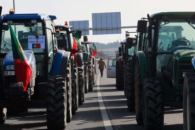 Protesto dos agricultores em Portugal