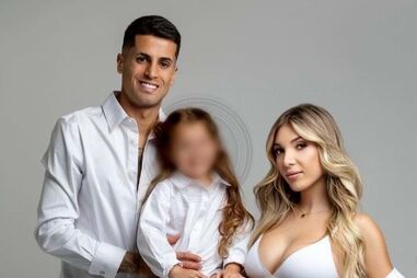 João Cancelo com Daniela Machado e Alicia