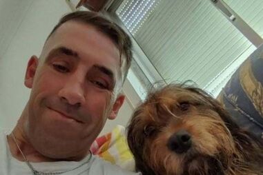 Jorge Marques e o cão 'Loki'