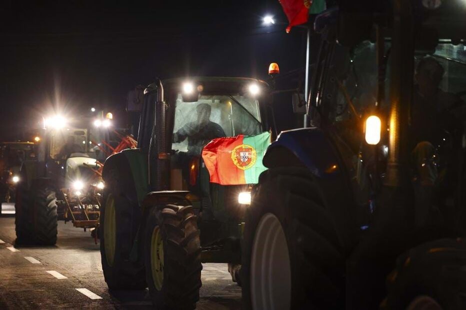 De bandeira hasteada e com cartazes de protesto: As imagens dos agricultores em Elvas 