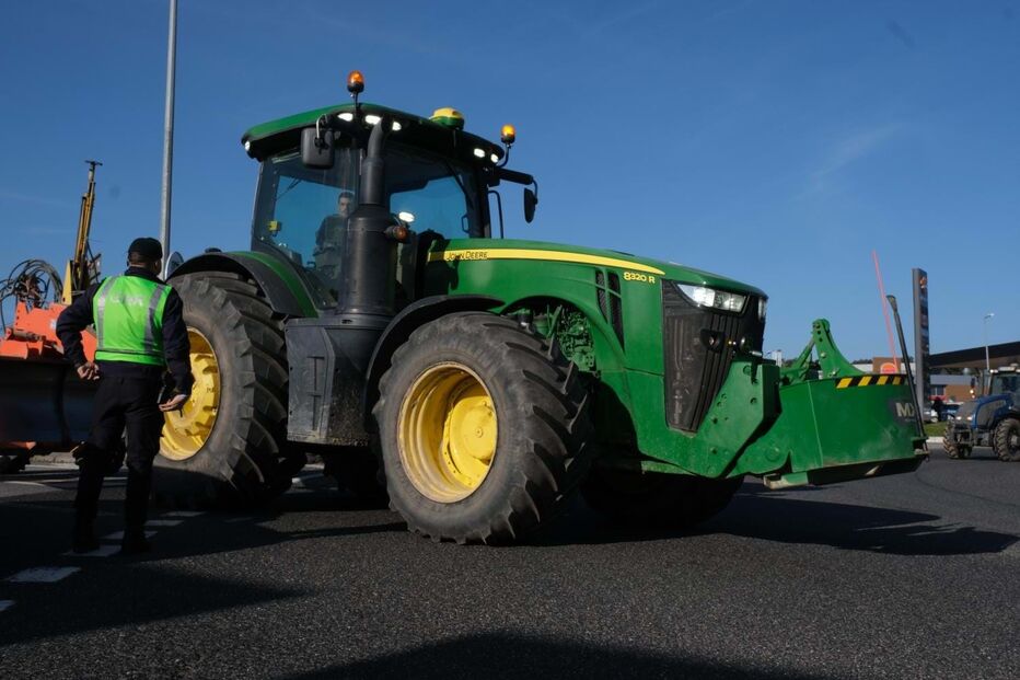 Agricultores em protesto no Montijo