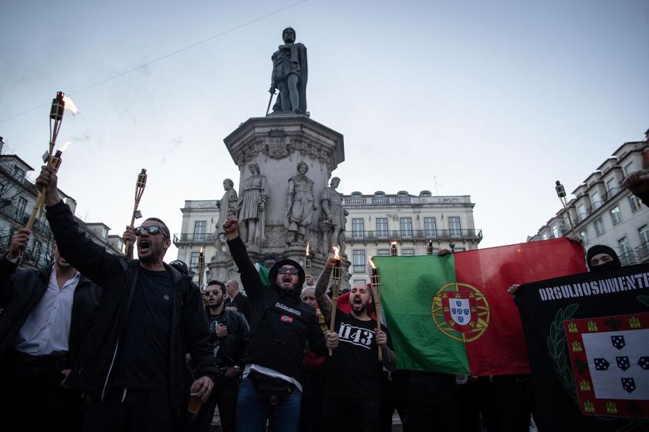 Protesto extrema-direita em Lisboa