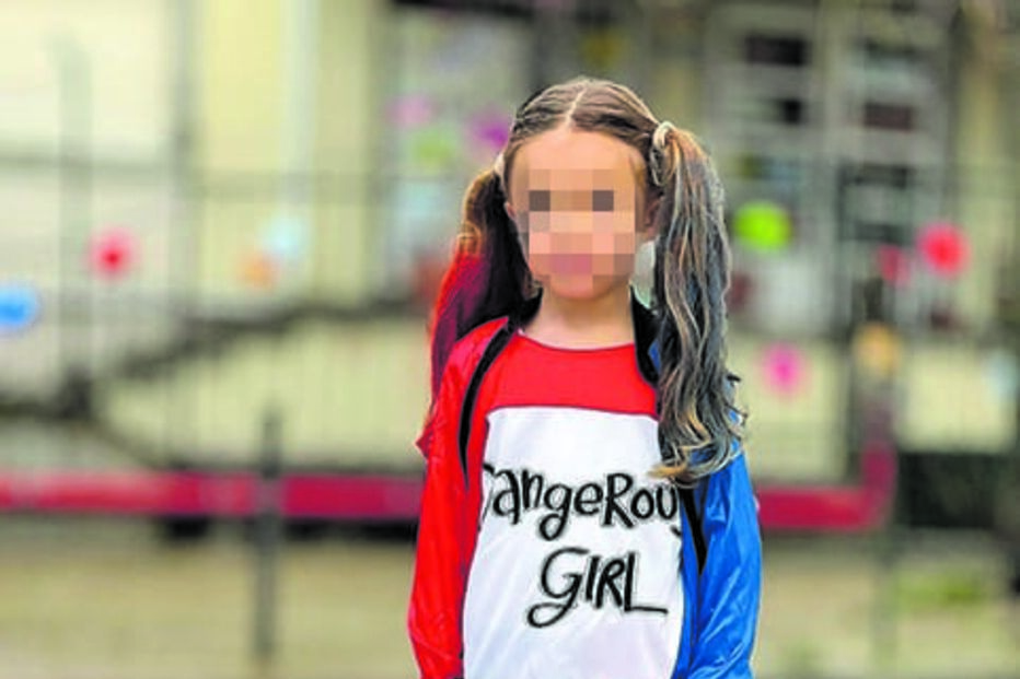 Ana Garcia Martins mascarou a filha Benedita de Harley Quinn 