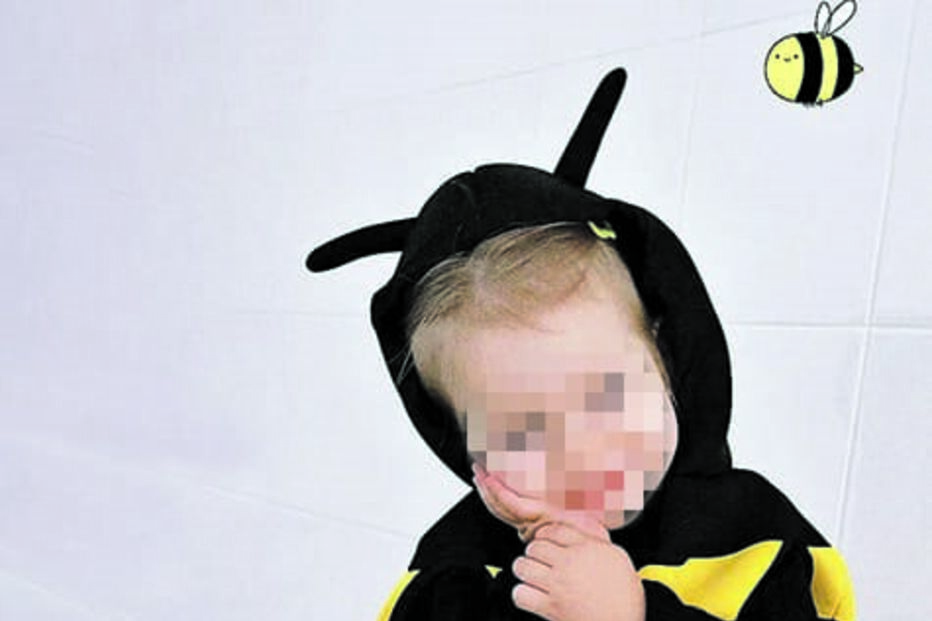 Fernando Daniel e a noiva, Sara Vidal, vestiram a filha Matilde de abelha 